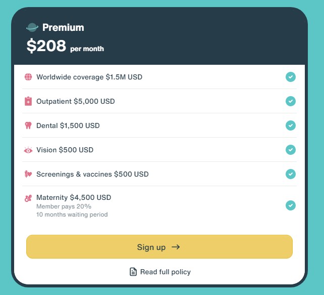 SafetyWing Nomad Health Premium